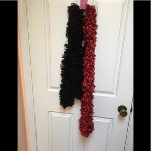Two (2) Hand made scrunchie scarf or wrap